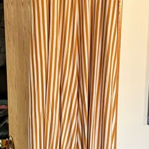 Striped Orange and White Curtain